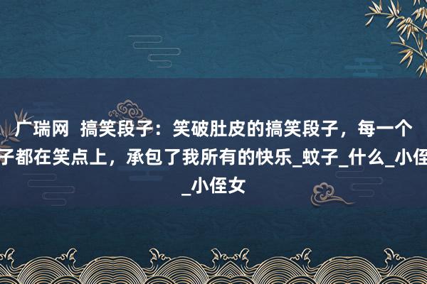 广瑞网  搞笑段子：笑破肚皮的搞笑段子，每一个段子都在笑点上，承包了我所有的快乐_蚊子_什么_小侄女