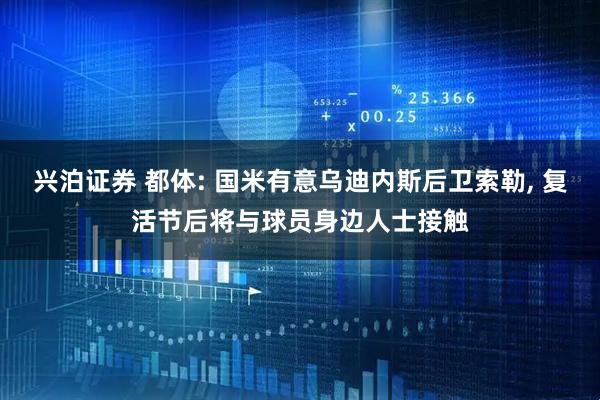 兴泊证券 都体: 国米有意乌迪内斯后卫索勒, 复活节后将与球员身边人士接触